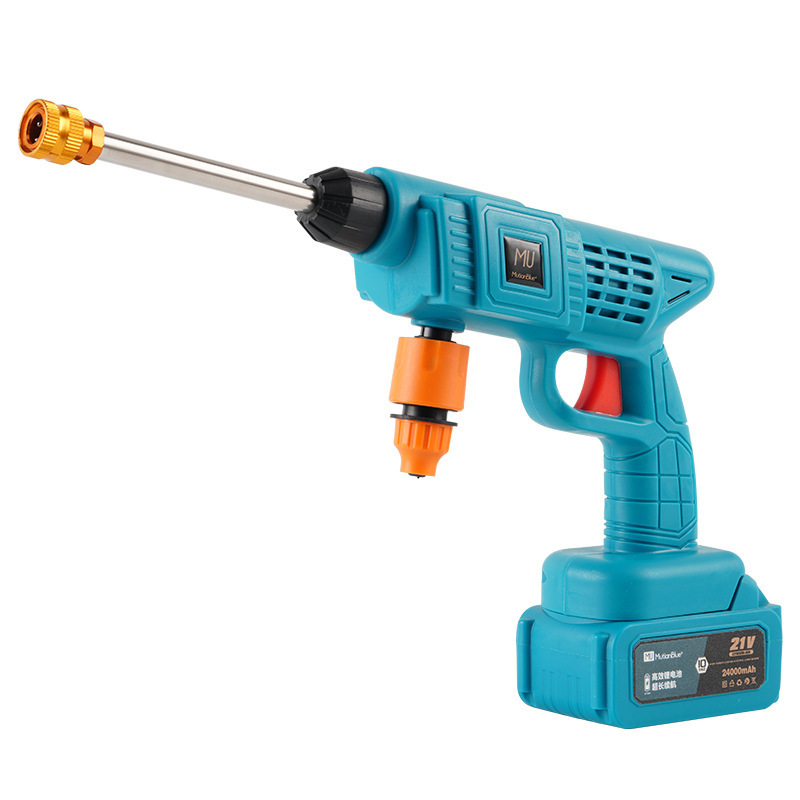 Batería de litio recargable máquina de lavado de automóviles bomba de agua portátil de alta presión pistola de agua de lavado de automóviles domésticos inalámbricos de alta potencia 21V