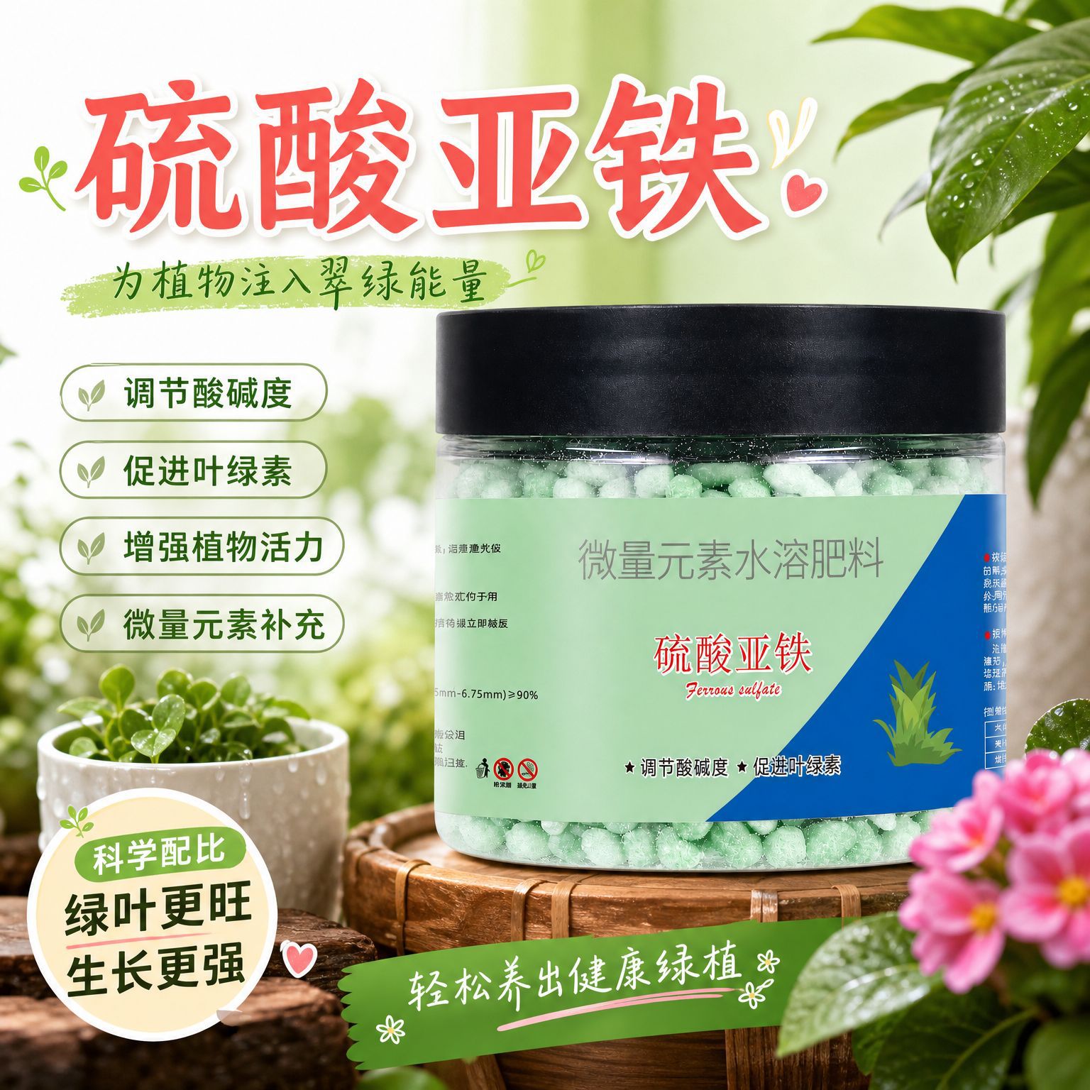 Phân bón hoa sulfate sốt cây săn axit Milan gardenia camellia azalea osmanthus phân bón hòa tan trong nước chống lá vàng hộ gia đình