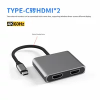 Typec docking station dual hdmi multi-screen differential display 4k60hz high definition usb c to hdmi*2 converter docking station