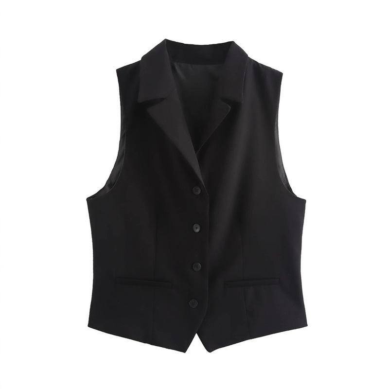 Women's 2025 Spring European and American Style Shirt Style Short Vest Vest Jacket 4749803