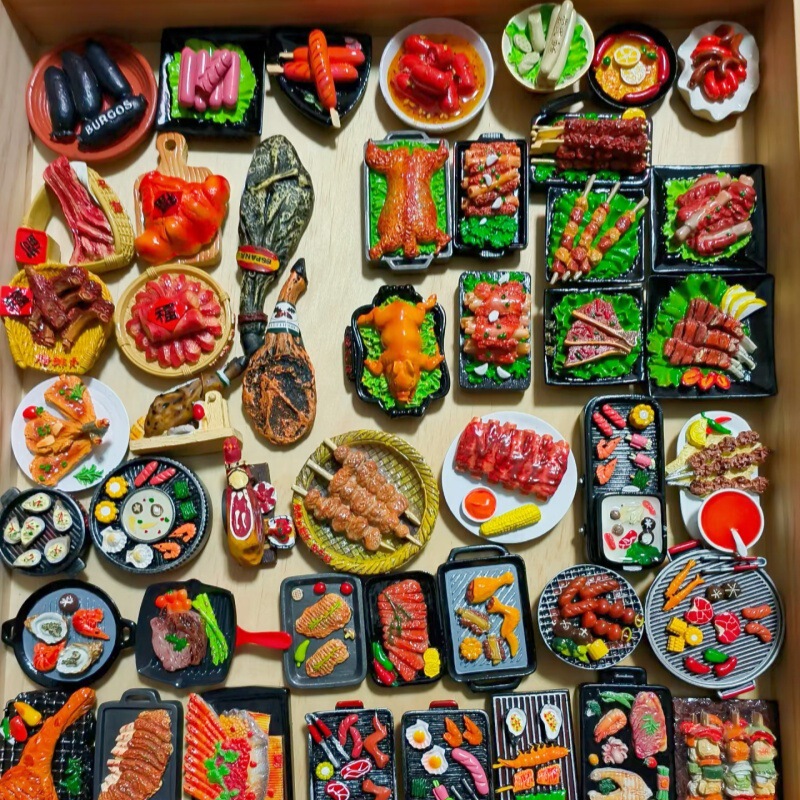 ディザトーン高品中国料理樹脂冷蔵庫貼り磁石文創装飾品鍋食遊び盲袋磁気貼り|undefined