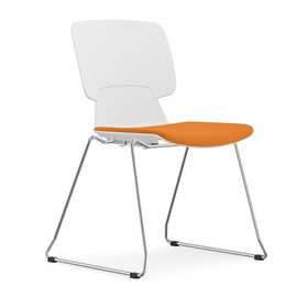 简约现代源头工厂培训椅塑料椅实心钢筋椅职员椅会议椅白色椅