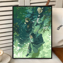 卡通动漫数字油画diy手工填充涂色画二次元手绘丙烯颜料卧室装饰