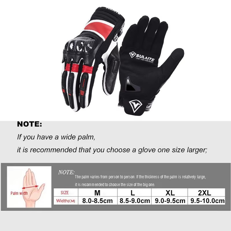 Mănuși de motocicletă din piele de oaie cu ecran tactil, pentru motociclete off-road, vehicule electrice, anti-cădere, echipament Knight, toate_voghion.com