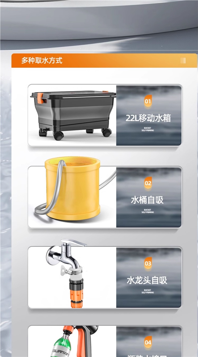 Care about Wireless Car Washing Machine, High-Pressure Water Gun, Household Car Cleaning Artifact, Powerful Lithium Battery Charging Booster Water Tank