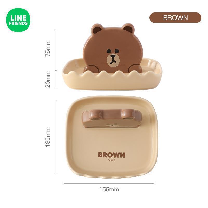 LINE FRIENDSキッチンの蓋の棚の軽い豪華な陶磁器の台の席の鍋のシャベルの棚のスプーンの置物の収納棚|undefined