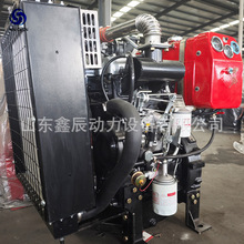 双缸2110带皮带轮40马力船用柴油机 涡流室式增压小型渔船动力