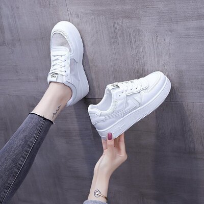 Father's shoes ins tide 2021 Spring new pattern The thickness of the bottom summer White shoes spring and autumn leisure time gym shoes wholesale