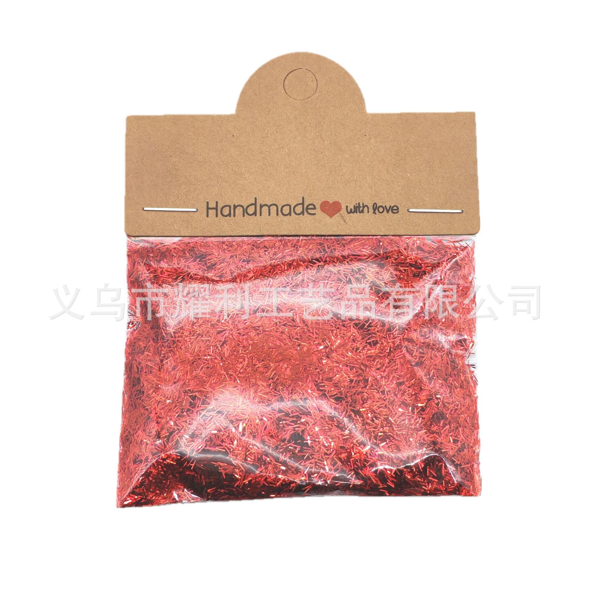 Polvo de cebolla láser de pierna larga pelo de forma especial sequinilla de manicura goteo DIY largo relleno decorativo pet reflectante transfronterizo image 16