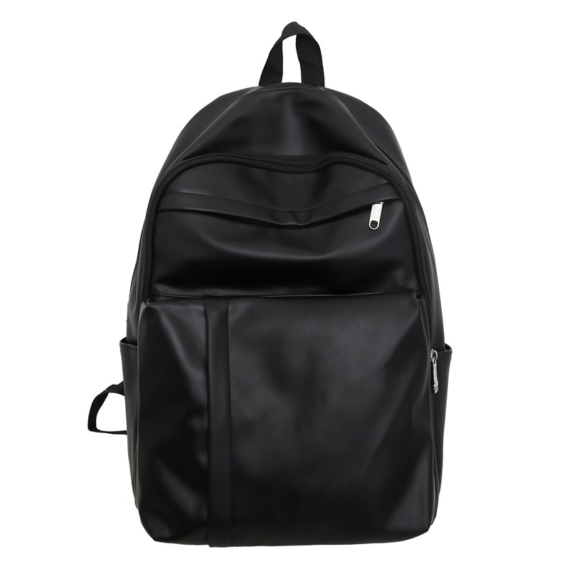 2023 nueva mochila de cuero suave de pareja de gran capacidad casual simple y versátil mochila escolar de computadora de viaje al aire libre al por mayor