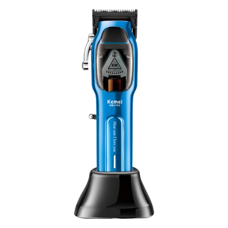 Nueva cortadora de pelo eléctrica Kemei con carga rápida USB, cuchilla ajustable y base de carga transfronteriza, cortadora de pelo de alta potencia.