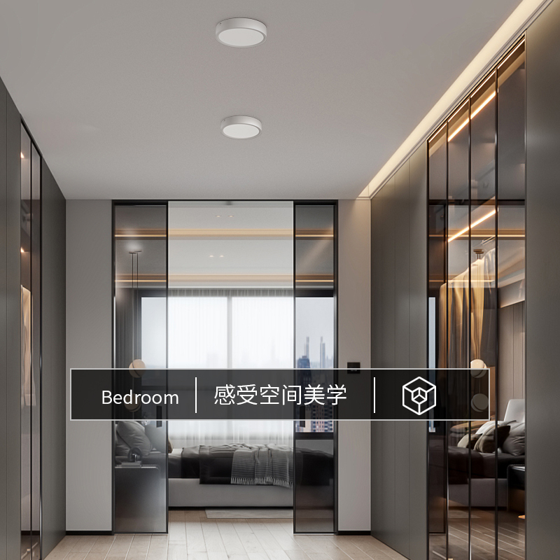 超薄型 LED 表面実装ダウンライト、丸型シーリングライト、通路ライト、廊下入口シーリングライト、パンチフリーシーリングダウンライト|undefined