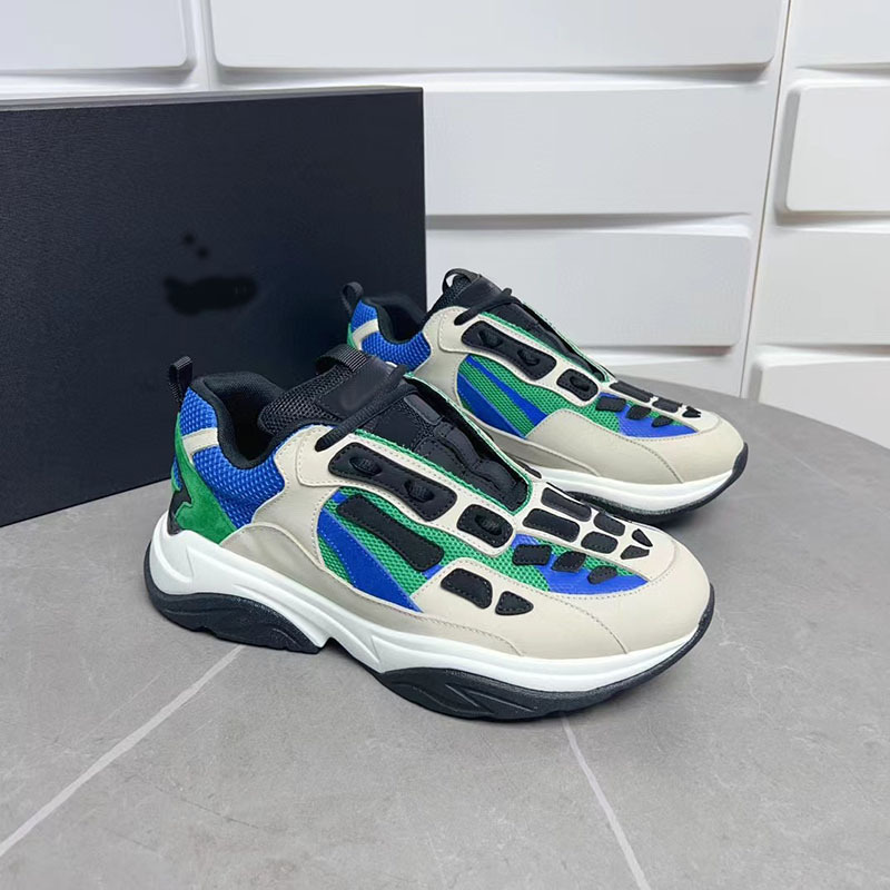 Comercio exterior estación europea marca de moda hueso malla transpirable costura cuero genuino zapatos del papá los hombres suela gruesa aumento zapatilla deporte