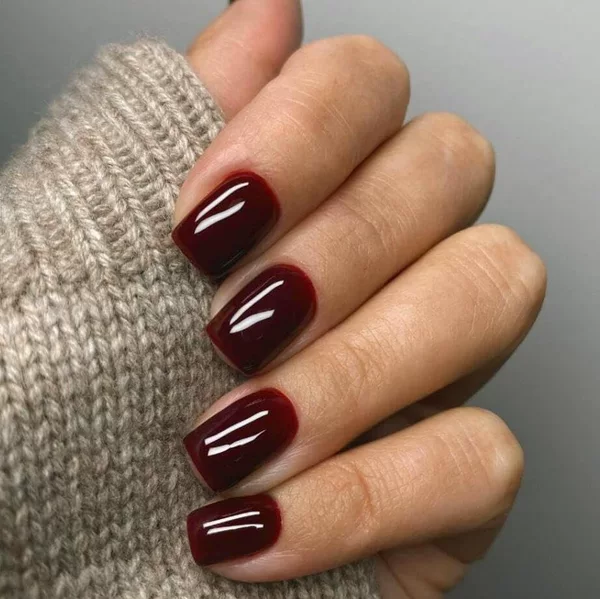 Solid Color Short New Year Red Dressing Finished Fake Nail Nail Patch Nail Waterproof Removable Nail Patch