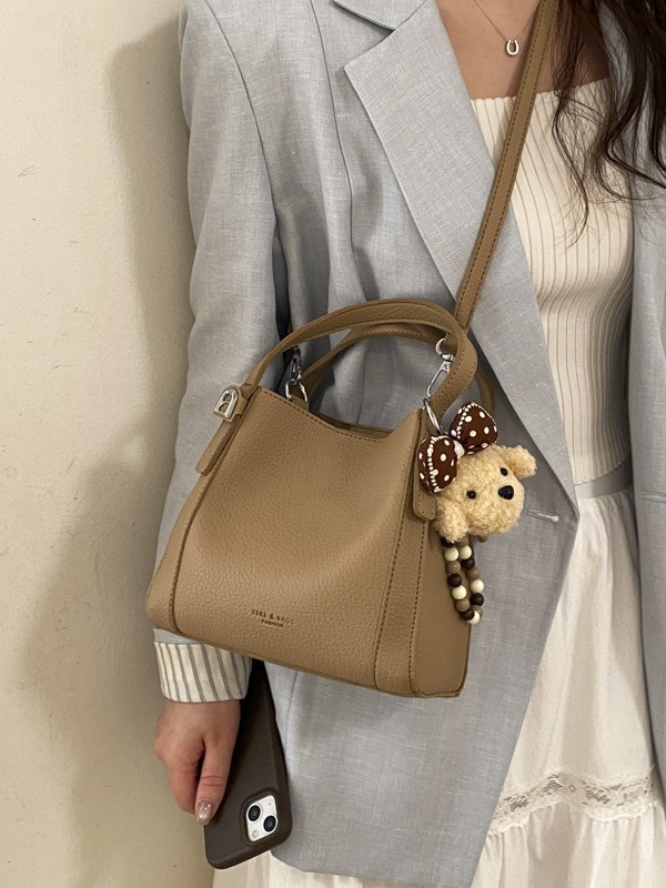 Nicho coreano litchi pattern bolso de cubo de mano mujer comercio exterior nueva moda alta textura ligera lujosa bolsa de mochila