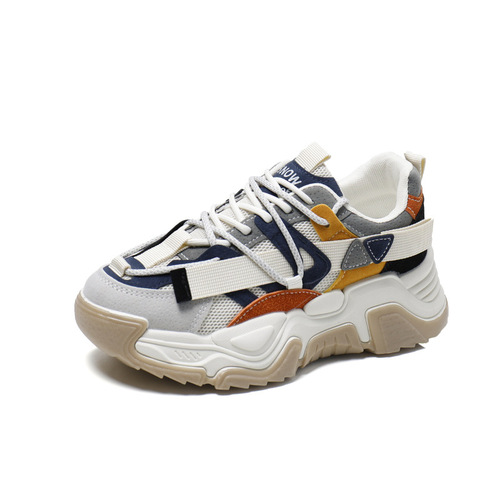 Autumn and winter new Korean version of dad shoes for women, low-top height-increasing shoes, student sports and casual shoes, running shoes, street style fashion shoes