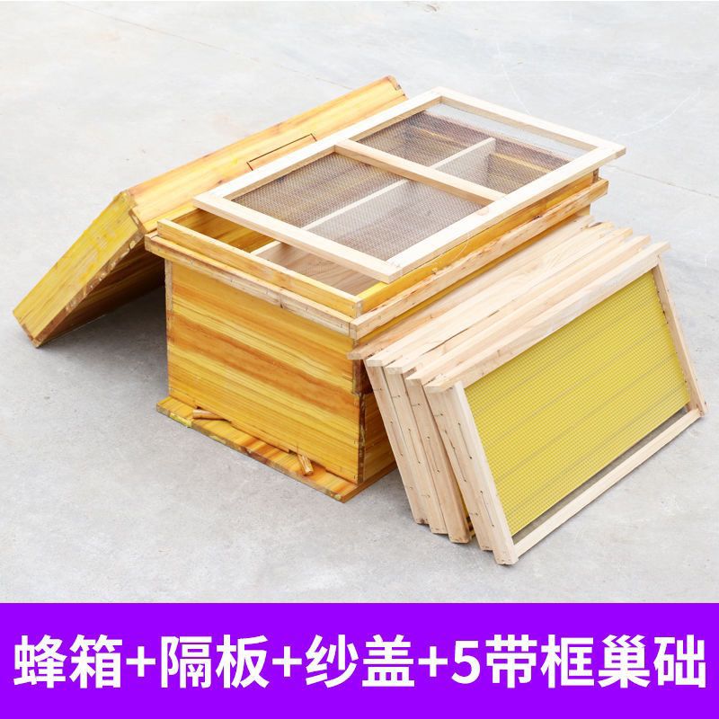 1.0厚七框标准中蜂箱49诱蜂养蜂工具 煮蜡蜜蜂箱全套正品蜂具大全