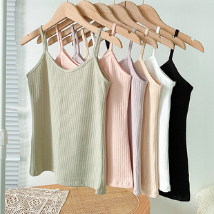 Summer base body-friendly cotton tank top, lifting effect, plus size
