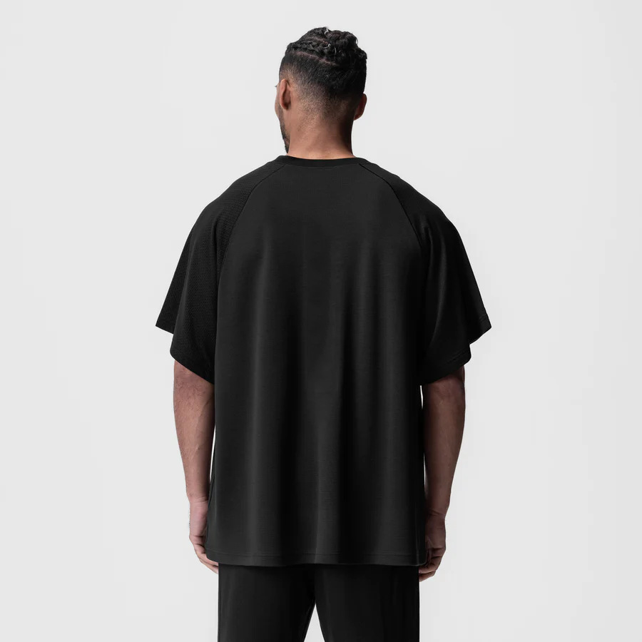 Nueva Camiseta deportiva masculina de manga corta de verano de Código Europeo waffle empalma malla seca y transpirable tendencia transfronteriza masculina