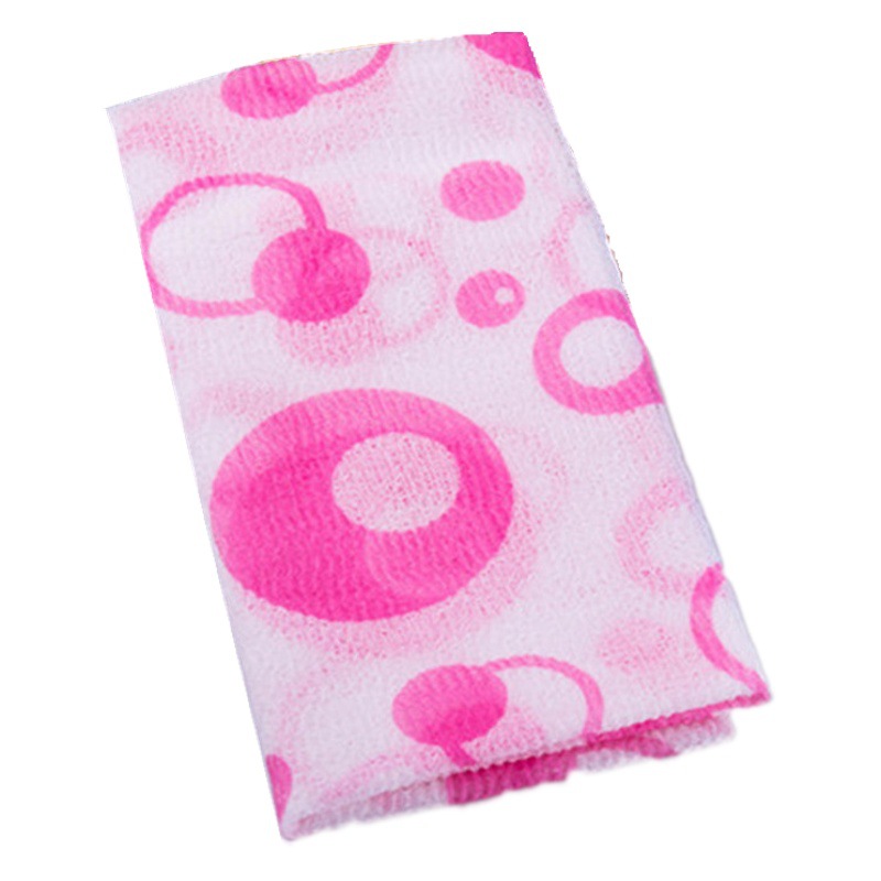 Toalla de baño de espuma trasera larga Toalla de baño de estilo coreano Toalla de baño suave fuerte de nylon Toalla de baño alargada de estilo coreano