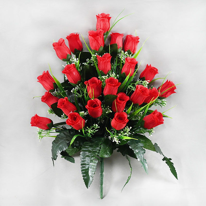 Rosas transfronterizas para decorar el cementerio de despedida flores de simulación de rosas conmemorativas de flores de decoración Qingming