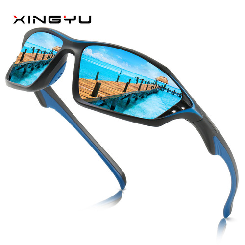 New men's polarized sunglasses, sports sunglasses XY409 colorful film driving glasses, fishing glasses, ski glasses