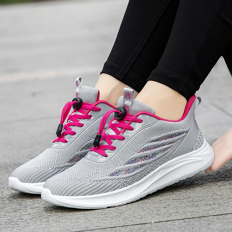 Обувь для пожилых людей, дышащие повседневные кроссовки, легкая обувь для мам, мягкая подошва, нескользящая дорожная обувь для прогулок среднего и пожилого возраста для бабушек