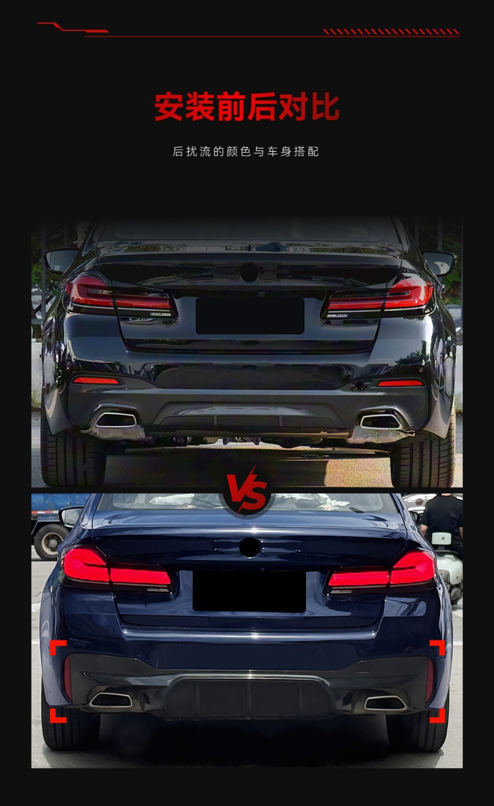 Suitable for 2018-2023 Bmw 5 Series G30 G31 m Sport M5 Rear Lip Rear Lip Spoiler Modification Parts