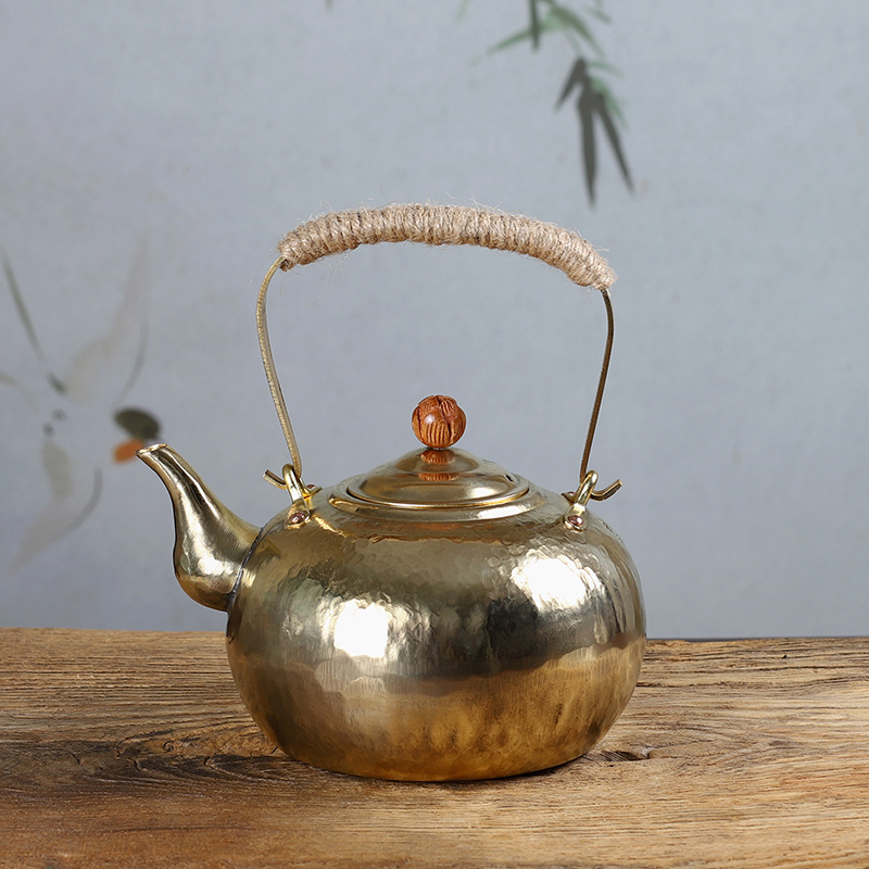 Ruo Rong Tea Art медный чайник чайник, медный чайник, медный чайник, чистая ручная медная медная медная плита, старый медный чайник