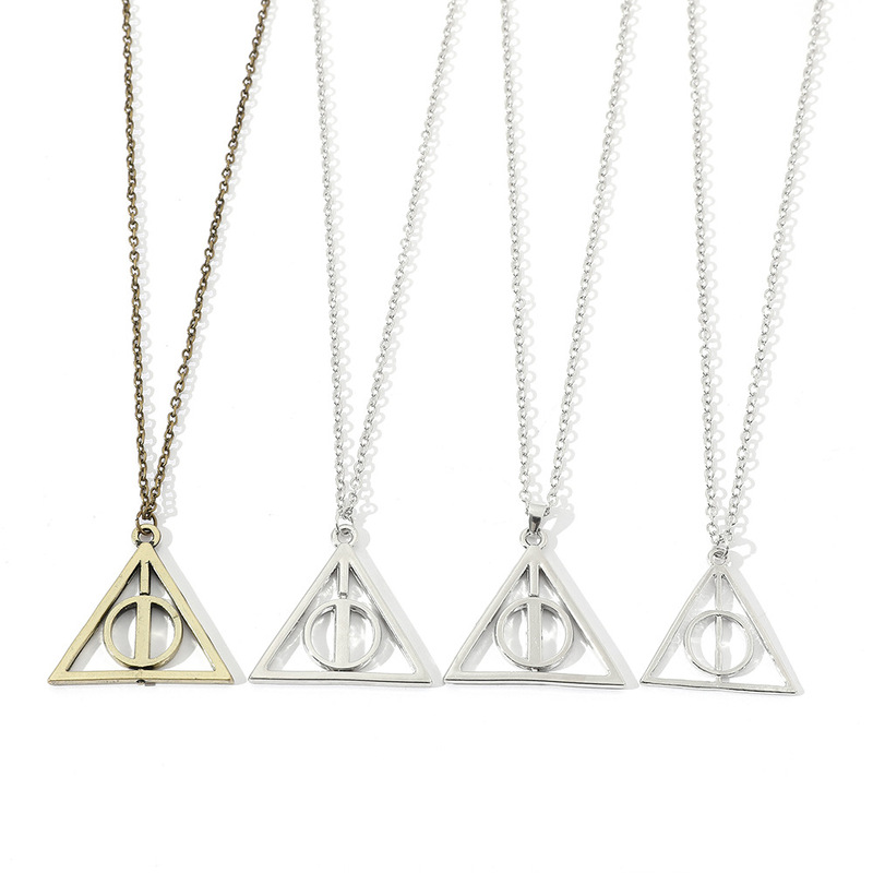 Simple Personality Harry Potter Rotating Triangle Fashion Necklace