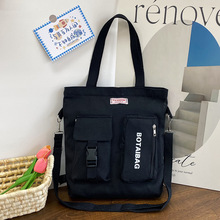 帆布包女百搭新款大容量多用书包休闲手提单肩学生斜挎包双肩书包