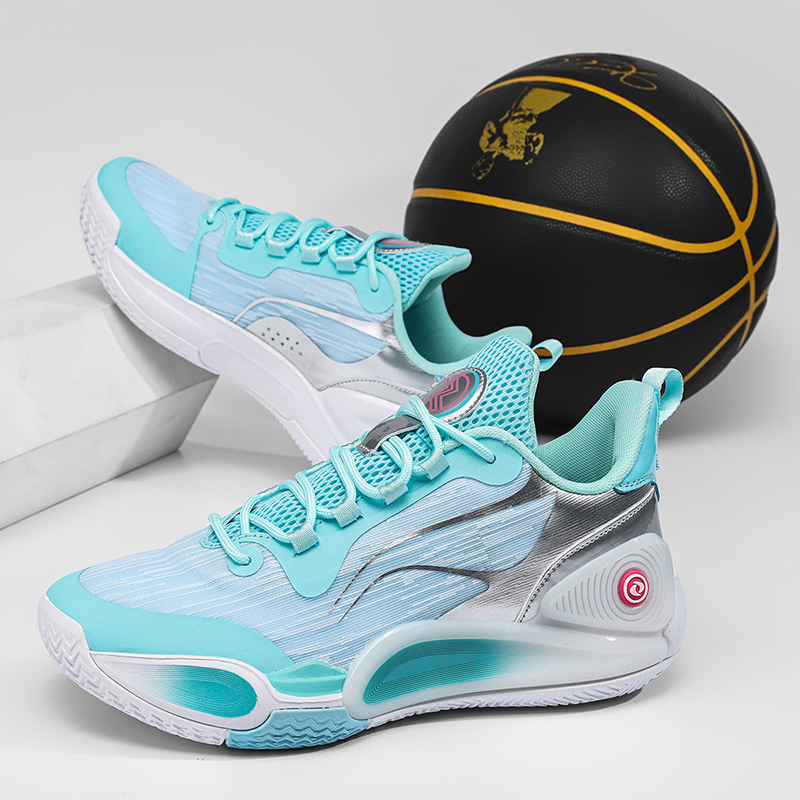 Autumn and Winter Basketball Shoes for Men and Women, High-Top Lace-Up Sneakers with Mid-Top Air Cushion, Suitable for Outdoor Sports, Lightweight, Breathable, and with Thick Soles