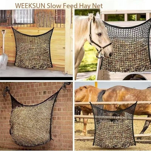 Factory self-sale horse riding hay bags large capacity dry hay strap suspended dry feeding bag feed mesh bag