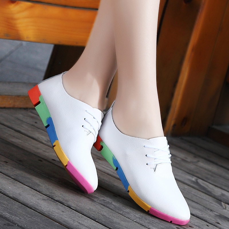 Autumn Single Shoes, Women's Leather Shoes, Women's White Shoes, Nurse Shoes, Flat Student Shoes, Manufacturer's One-Piece Wholesale Low-Cut Women's Shoes Autumn Single Shoes, Women's Leather Shoes, Women's White Shoes, Nurse Shoes, Flat Student Shoes, Manufacturer's One-Piece Wholesale Low-Cut Women's Shoes