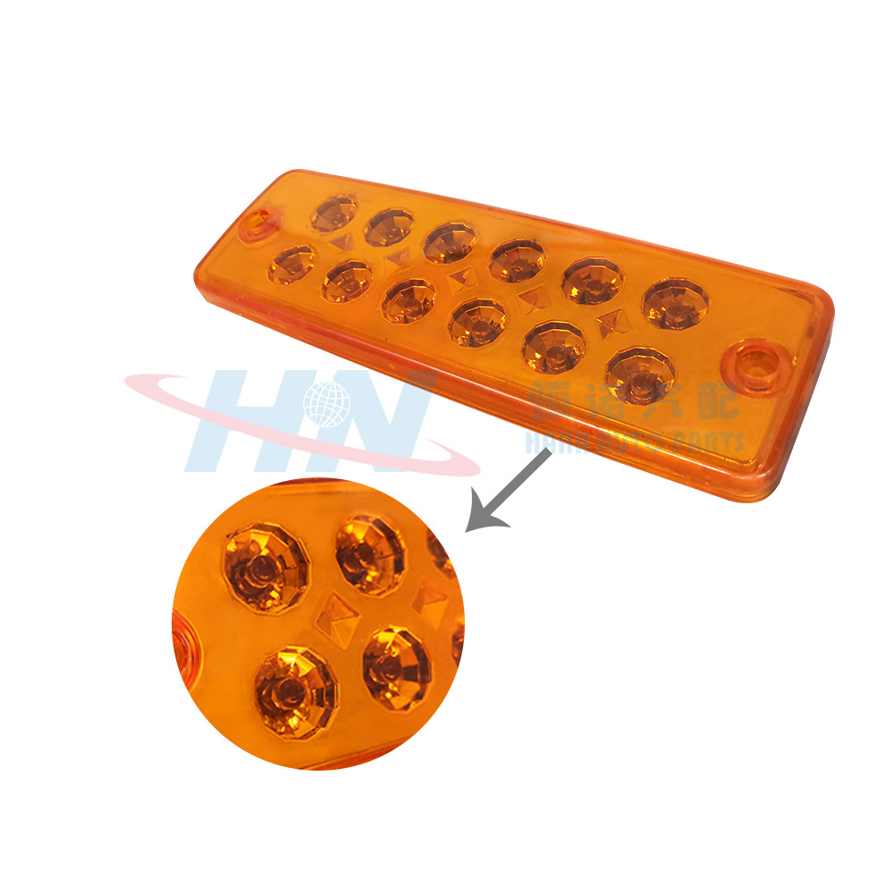 Luz del lado del camión 12LED luz del lado del camión pequeña luz redonda del lado del remolque
