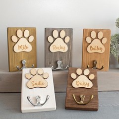 パーソナライズされた犬の足の衣類ラック木製ペット衣類ラック手作り衣類ラック木製サイン装飾品
