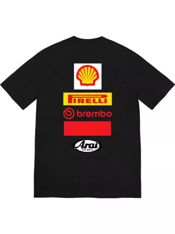 跨境24SSDucatiSoccerJersey杜卡迪联名印花足球宽松运动短袖T恤|undefined