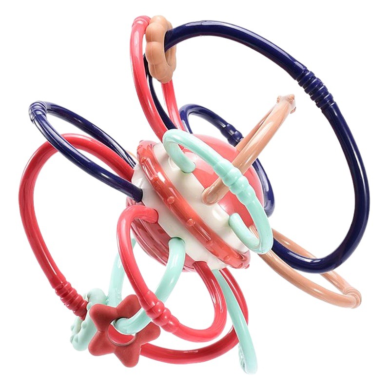 Bebé mordedor Manhattan Bola de captura de mano bola rompecabezas bebé sonajero calmante juguete morder palo mordedor para niños y niñas