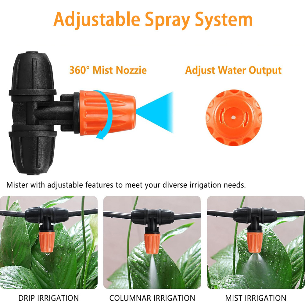 Riego automático artefacto de riego conjunto de microrrigación boquilla de pulverización de jardín atomización enfriamiento rociador automático de flores
