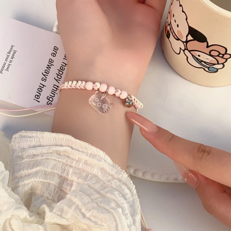 甜美可爱HelloKitty凯蒂猫手链女轻奢爆款卡通手串小众高级感手饰|undefined