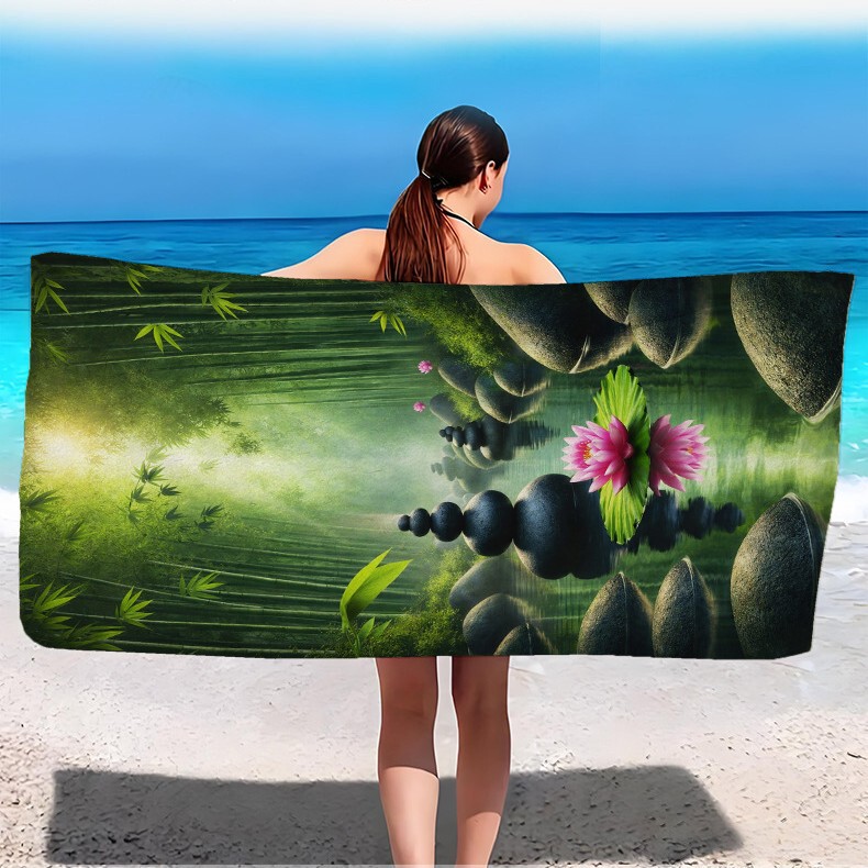 Zen-Inspired Beach Towel, Meditation Pool Towel, Microfiber Quick-Dry Yoga Fitness Bath Towel, Travel Towel, Beach Towel Zen-Inspired Beach Towel, Meditation Pool Towel, Microfiber Quick-Dry Yoga Fitness Bath Towel, Travel Towel, Beach Towel