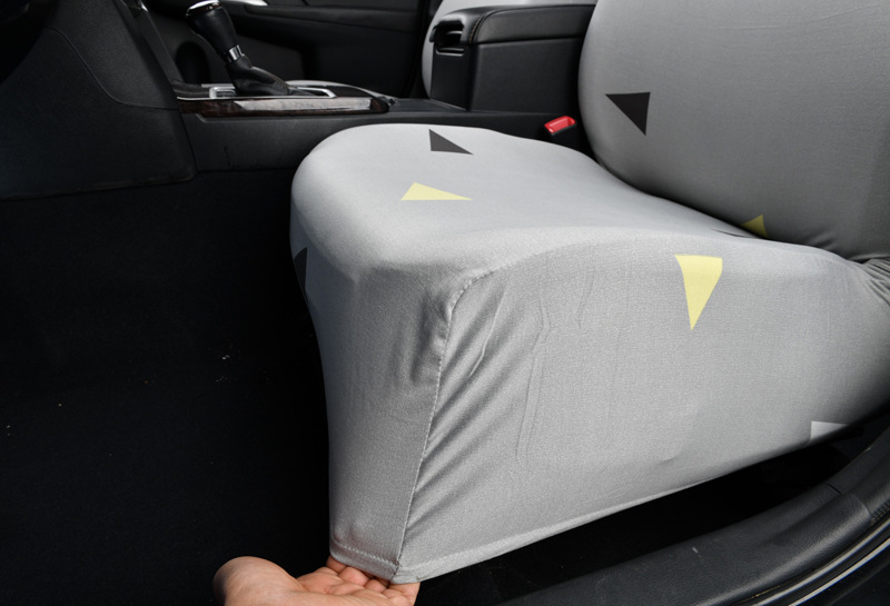 Elastic full-cover fabric seat cover for ride-sharing vehicles, waterproof, suitable for both driver and passenger seats, with elastic edges