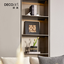 邸高家居样板间客厅展示柜酒柜装饰品陈列 7套软装搭配开放格摆件