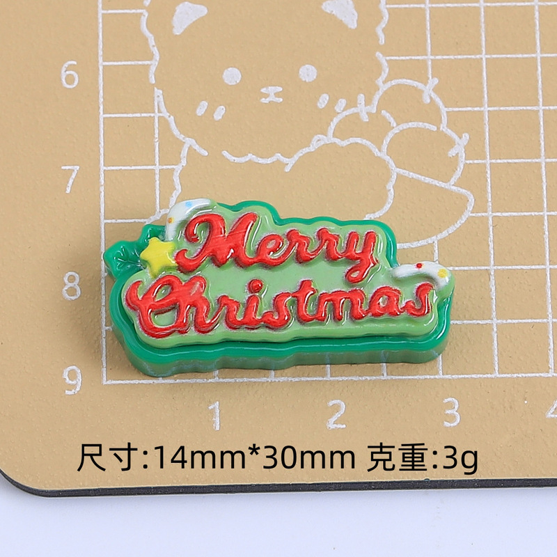 可爱圣诞节雪人卡通手工diy饰品配件发夹材料包奶油胶树脂小配件|undefined