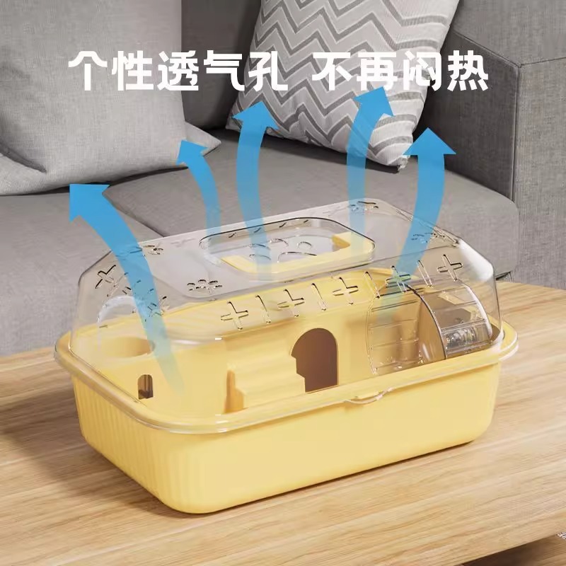 ハムスター専用ケージ ゴールデンベア ポータブル テイクアウト 二層 格安 高級ヴィラ 特大 専用アクリル 透明|undefined