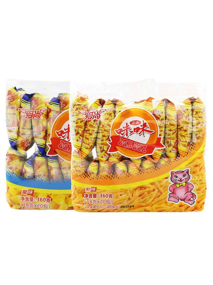 爱尚米米虾蟹口味80包装，饮品，儿童美味零食，小吃零食礼品包