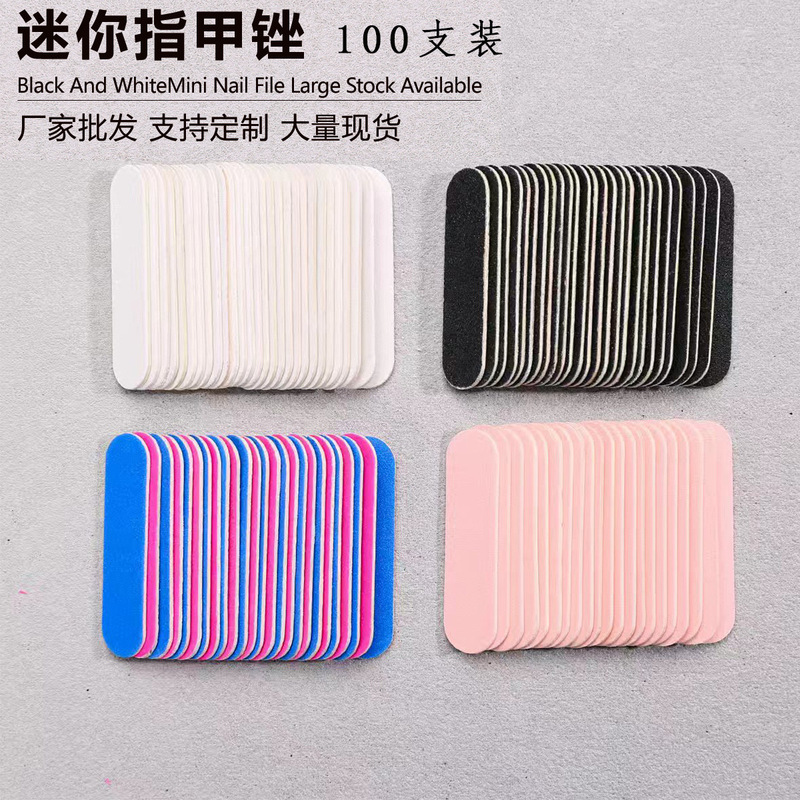 5cm Solid Color Wood Nail Files, Pack of 100, Ultra-Thin Nail Files for Trimming Real Nails, Mini Wearable Nails, Disposable Nail Polishing Strips