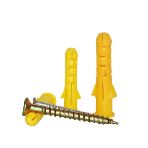 Small yellow croaker plastic expansion tube, expansion plug inside expansion screw, bolt expansion plug, rubber plug, self-tapping screw wholesale
