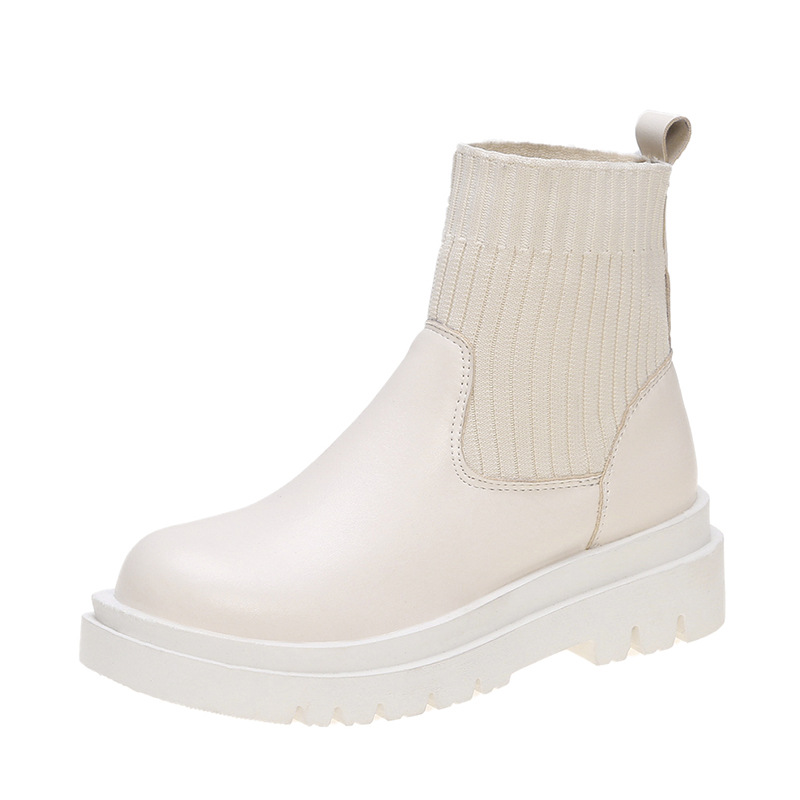 Martin Women's 2023 Autumn/Winter New Network Red Fashion Slim Elastic Socks Boo Thick Sole Breathable Short_voghion.com