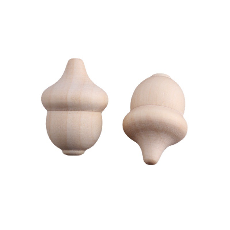 Estilo pastoral Diario Varios decoración DIY pintura para niños juguetes madera cruda color coche madera maciza pequeña Bellota decoración del hogar